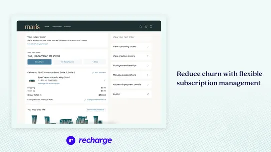 Recharge Subscriptions screenshot