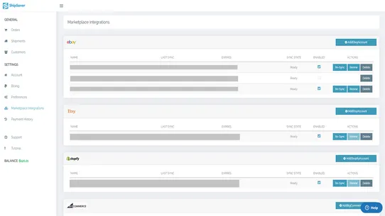 Shipping Labels &amp; Insurance screenshot