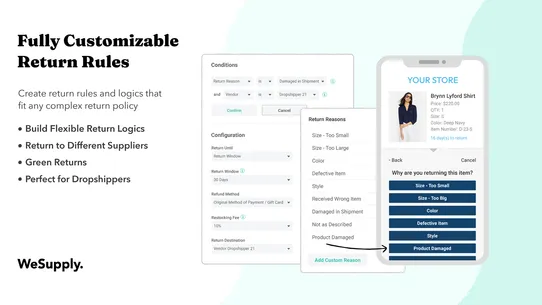 WeSupply Returns &amp; Exchanges screenshot