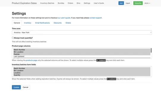 SS: Product Expiration Dates screenshot