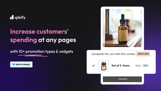 Qikify Upsell BOGO &amp; Free Gift screenshot