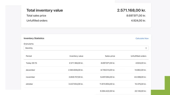 #InventoryValue screenshot