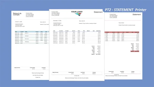 PT2 ‑ Statement Printer screenshot