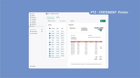 PT2 ‑ Statement Printer screenshot