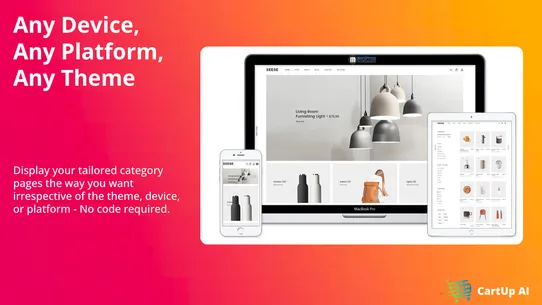 CartUp AI Category Pages screenshot