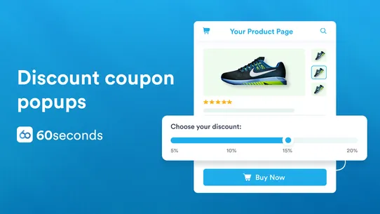 60seconds discount offer popup screenshot