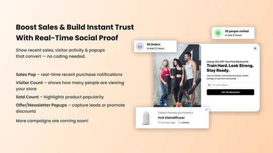 Sales Popups &amp; Social Proof screenshot