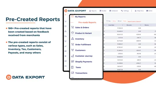 Data Export IO: Reports screenshot