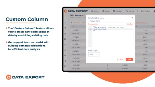 Data Export IO: Reports screenshot