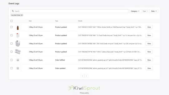 KiwiSprout Smart Logs screenshot