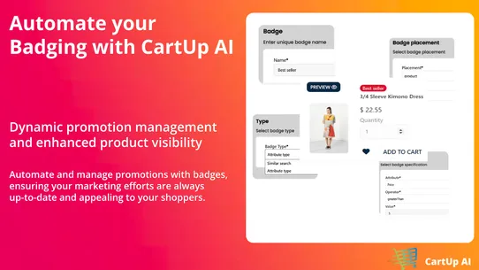 CartUp AI Personalized Badges screenshot