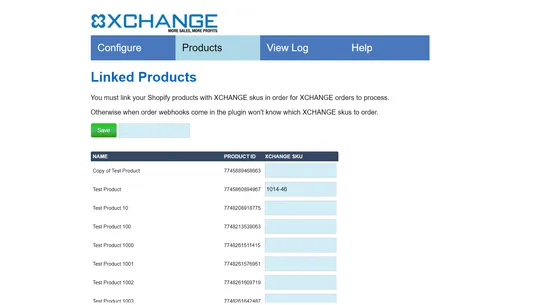 XCHANGE Integration screenshot