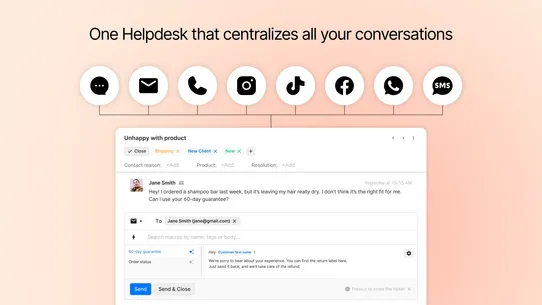 Gorgias: Helpdesk, Chat &amp; FAQ screenshot