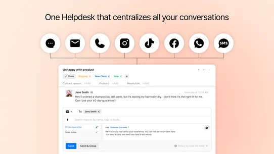 Gorgias: Helpdesk, Chat &amp; FAQ screenshot