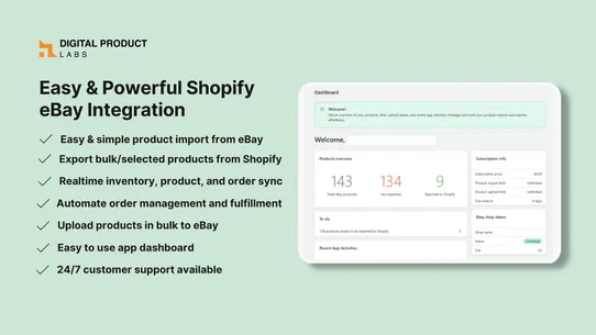 eBay Integration &amp; Sync ‑ DPL screenshot