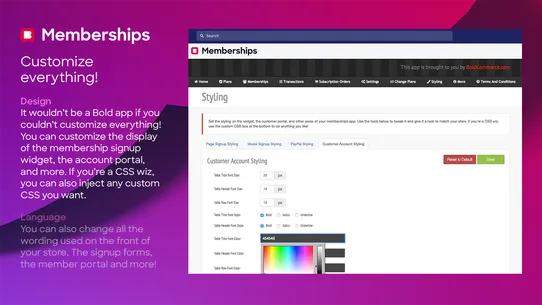 BOLD Memberships App screenshot