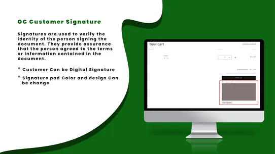 OC Customer Signature screenshot