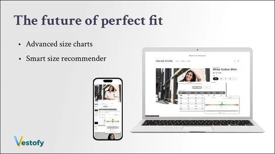 Vestofy Size Chart, Size Guide screenshot