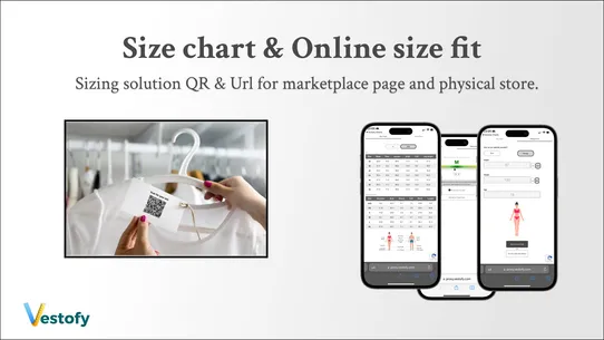 Vestofy Size Chart, Size Guide screenshot