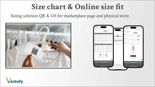 Vestofy Size Chart, Size Guide screenshot