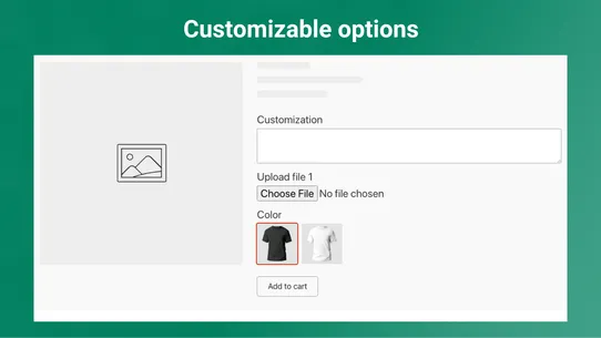 Zeno Custom Product Options screenshot