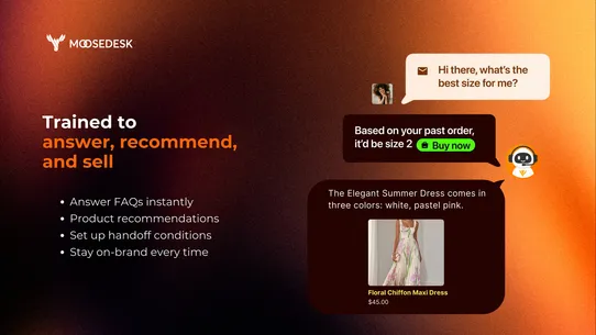 Moose: AI Chatbot &amp; Live Chat screenshot
