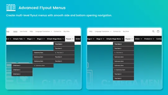 C: Mega Menu screenshot