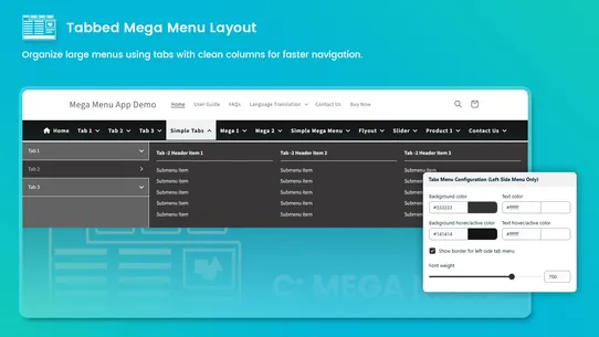 C: Mega Menu screenshot