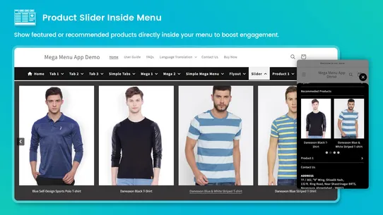 C: Mega Menu screenshot