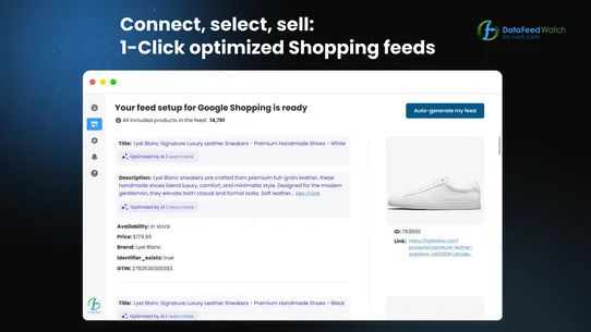 Data Feed Watch Shopping Feeds screenshot