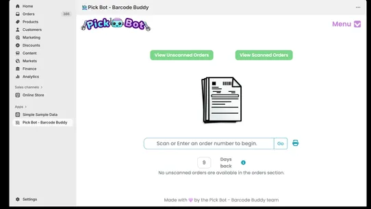 Pick Bot ‑ Barcode Buddy screenshot