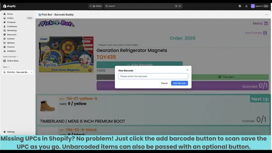 Pick Bot ‑ Barcode Buddy screenshot