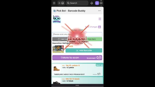 Pick Bot ‑ Barcode Buddy screenshot