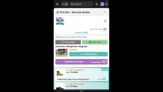 Pick Bot ‑ Barcode Buddy screenshot