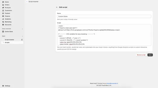 Script Inserter screenshot
