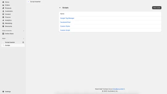 Script Inserter screenshot