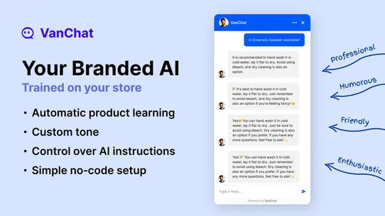 VanChat AI Chatbot &amp; Live Chat screenshot