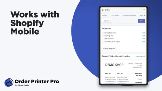 Order Printer Pro: Invoice App screenshot