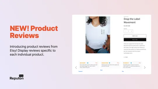 Reputon Etsy Reviews screenshot