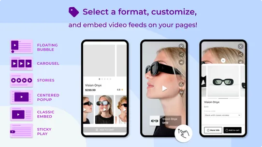 Vidjet Shoppable Videos +Story screenshot