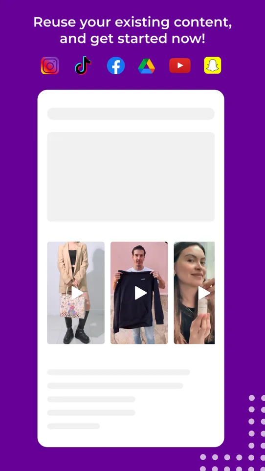 Vidjet Shoppable Videos +Story screenshot