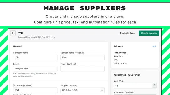 Auto Purchase Orders screenshot