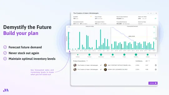 Monocle AI inventory forecasts screenshot