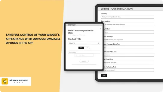Back In Stock Alerts by H3 screenshot