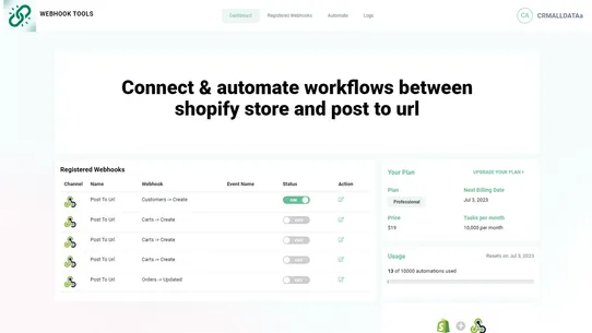 Webhook Tools screenshot