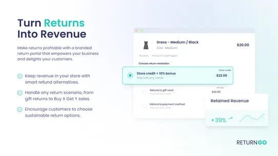 ReturnGO Returns &amp; Exchanges screenshot