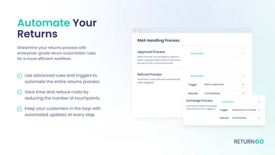ReturnGO Returns &amp; Exchanges screenshot