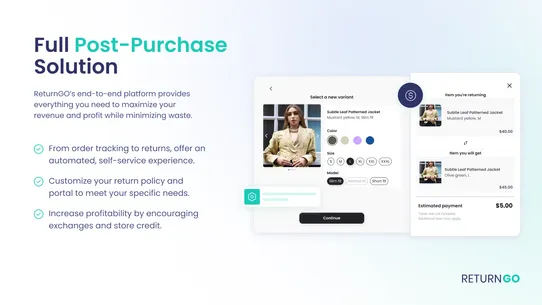 ReturnGO Returns &amp; Exchanges screenshot