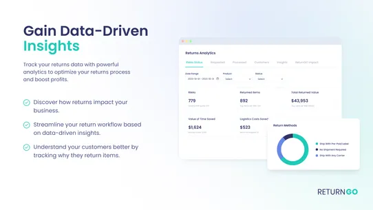 ReturnGO Returns &amp; Exchanges screenshot