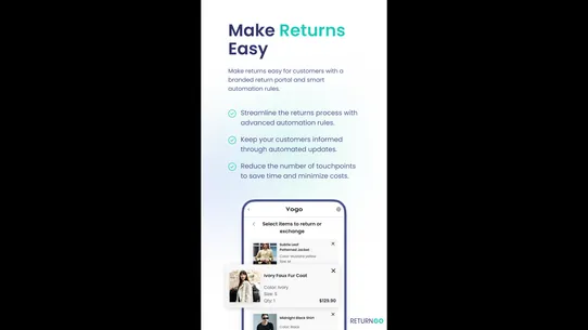 ReturnGO Returns &amp; Exchanges screenshot